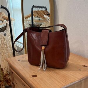 Vintage Fossil Leather Shoulder Bag